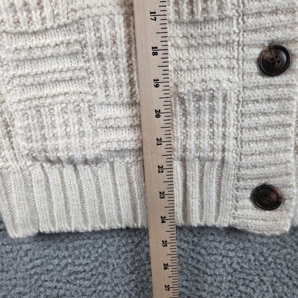 Faherty‎ Heirloom Cotton Outback Cardigan Womens Medium Cream Beige NEW - Picture 9 of 10